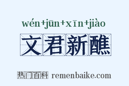 文君新醮是什么意思的图片